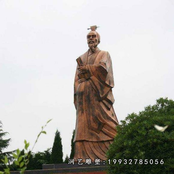 春秋时期政治家管仲石雕