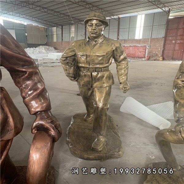 消防人物铜雕 (43)