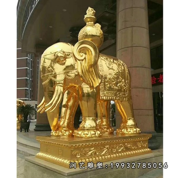大象动物铜雕 (19)