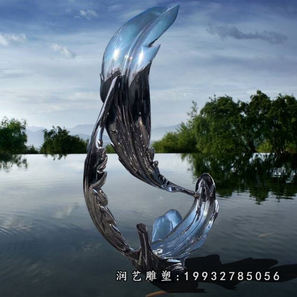 不锈钢羽毛雕塑 (29)
