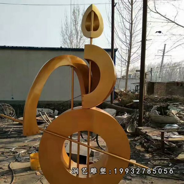 不锈钢大提琴雕塑  (53)