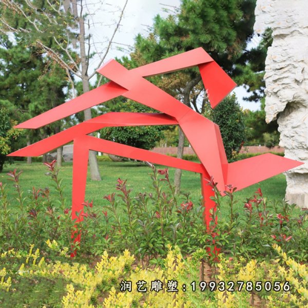 不锈钢跨栏雕塑  (3)