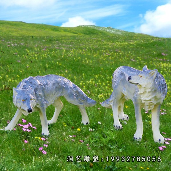玻璃钢狼雕塑 (13)