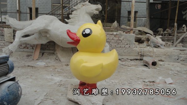 玻璃钢小黄鸭雕塑 (30)
