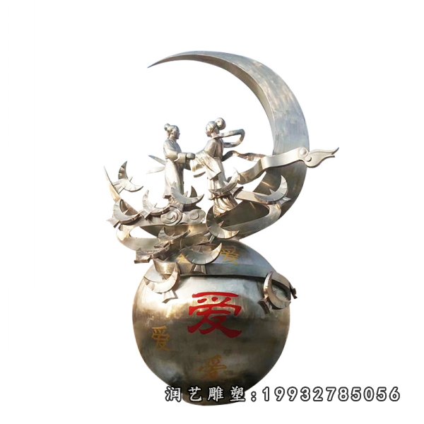 牛郎织女不锈钢雕塑 (4)
