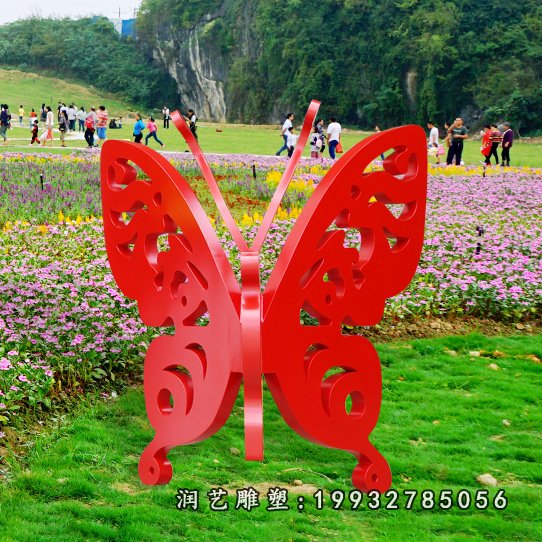 不锈钢蝴蝶动物雕塑 (349)