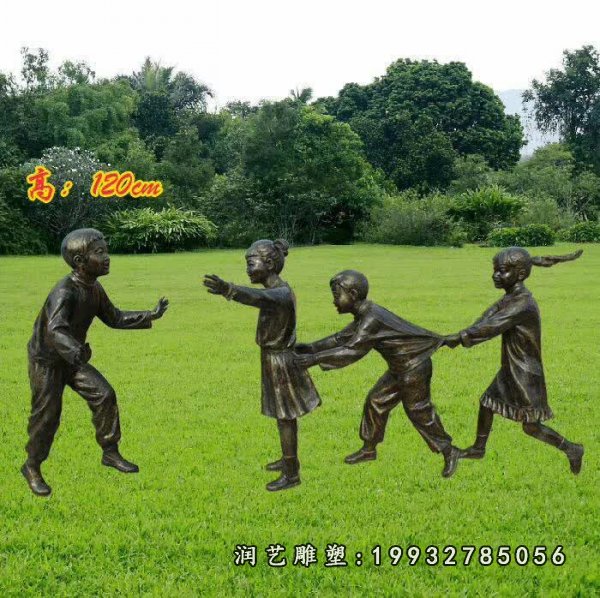 老鹰捉小鸡雕塑 (24)