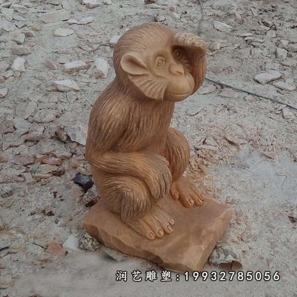猴子动物石雕 (55)