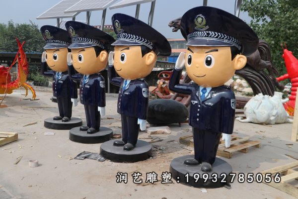 玻璃钢警察人物雕塑 (10)