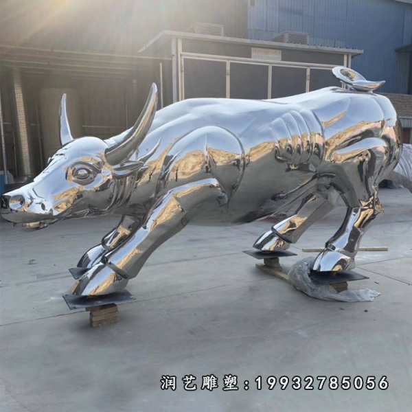 不锈钢牛雕塑 (42)