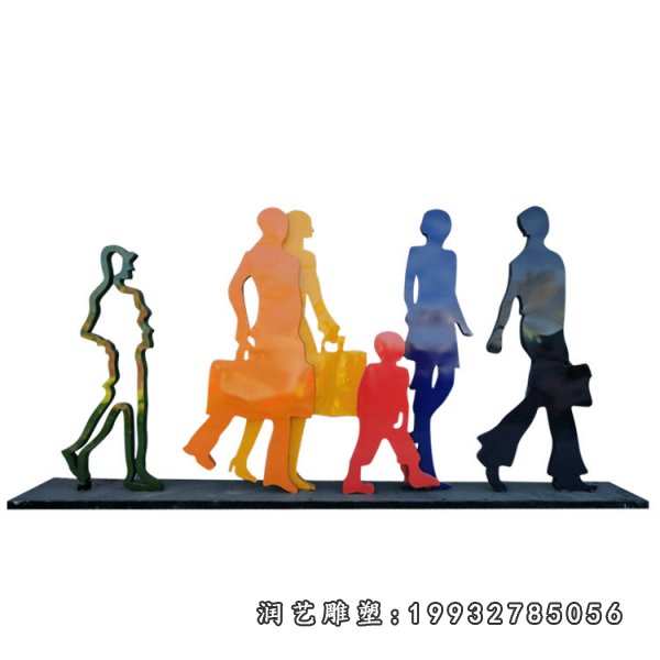 不锈钢购物人物雕塑 (46)