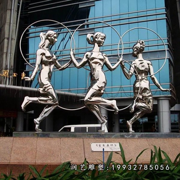 不锈钢跳舞雕塑 (53)