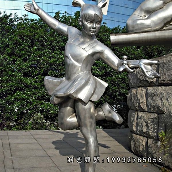 不锈钢跳舞雕塑 (52)