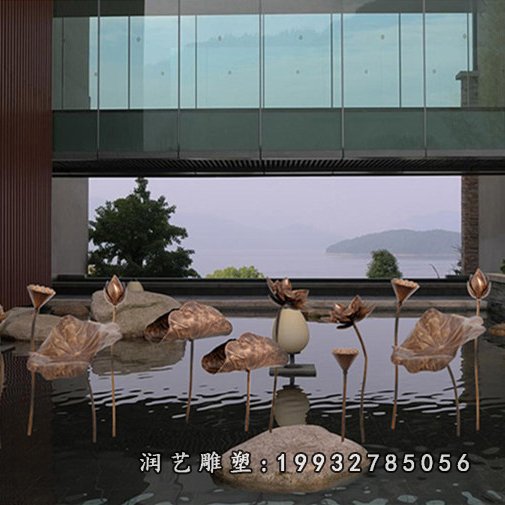 不锈钢荷花雕塑  (137)
