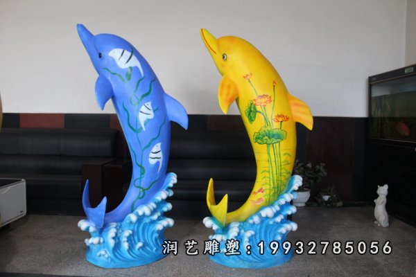 玻璃钢海豚雕塑  (58)