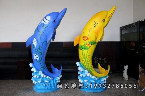 玻璃钢海豚雕塑  (59)