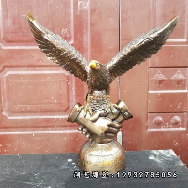 老鹰动物铜雕  (13)