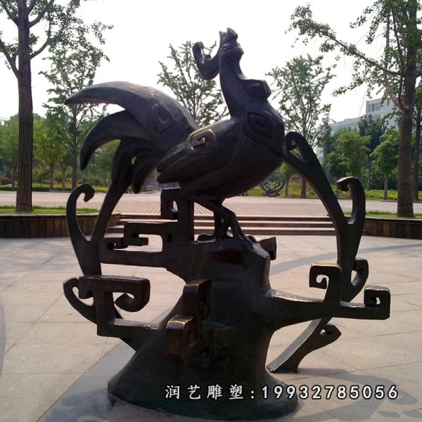 铜雕鸡  (7)