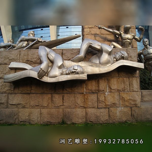 不锈钢游泳雕塑  (4)