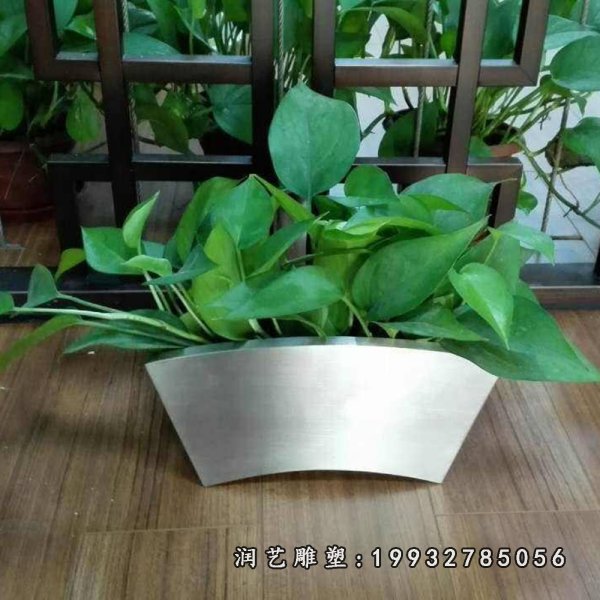 不锈钢花盆雕塑  (4)