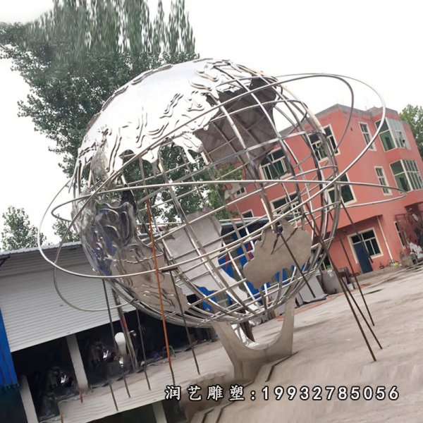 不锈钢地球仪雕塑 (143)