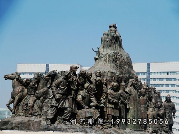 成吉思汗铜雕 (15)