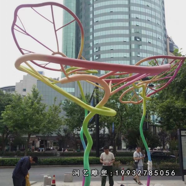 不锈钢荷叶雕塑 (67)