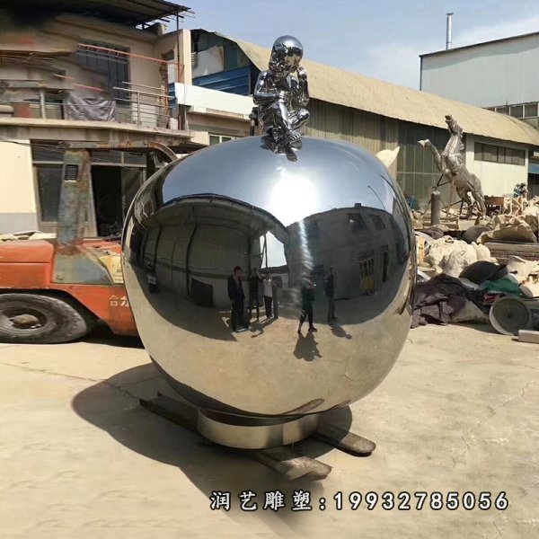 不锈钢苹果雕塑 (42)
