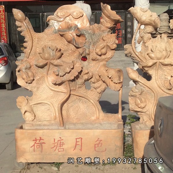 荷花景观石雕 (15)