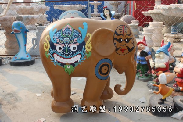玻璃钢大象雕塑  (19)