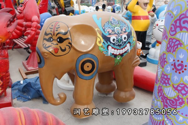 玻璃钢大象雕塑  (17)