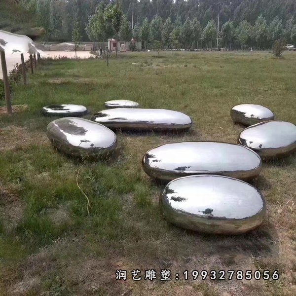 不锈钢鹅卵石雕塑  (21)