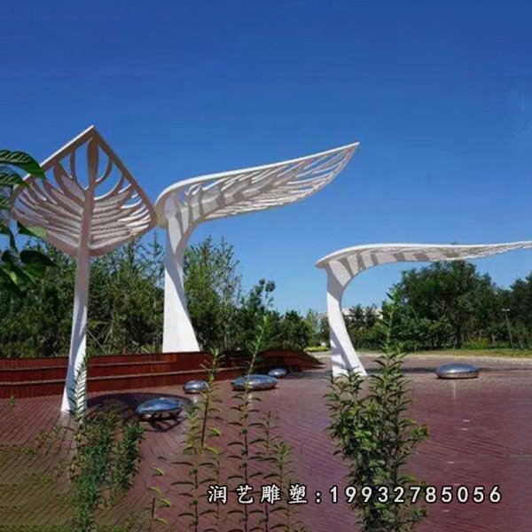 不锈钢树叶雕塑 (25)