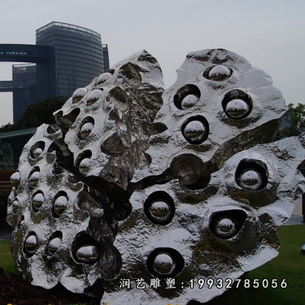 不锈钢莲蓬雕塑  (1)