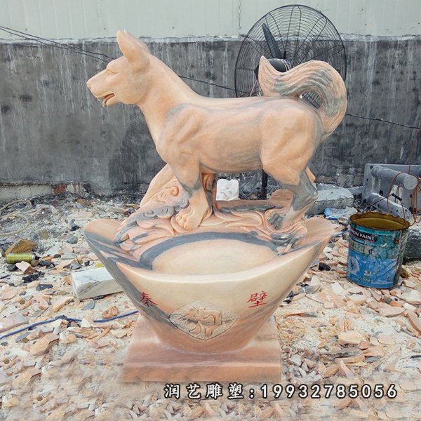 狗动物石雕 (5)