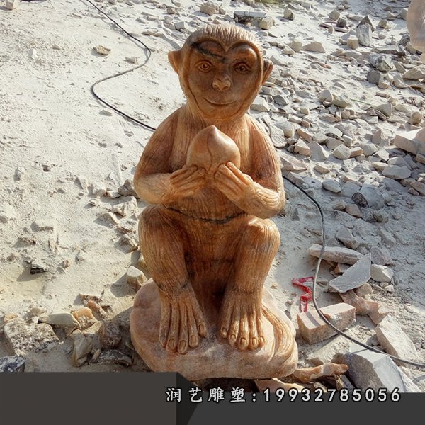 猴子动物石雕 (47)
