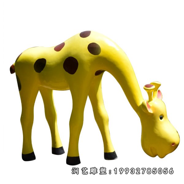玻璃钢长颈鹿雕塑 (408)