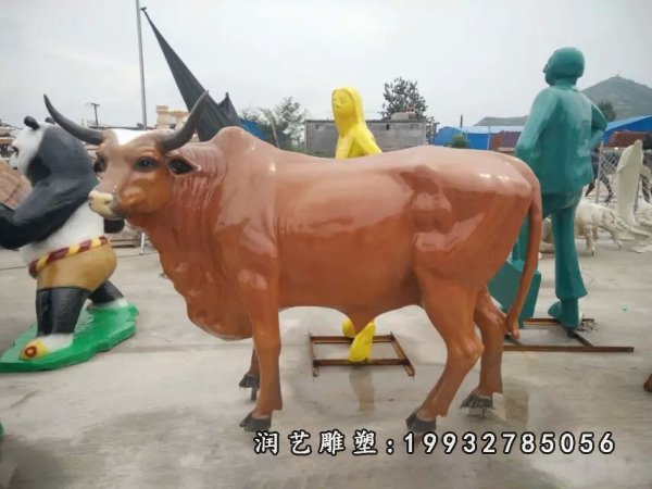 玻璃钢黄牛雕塑  (35)