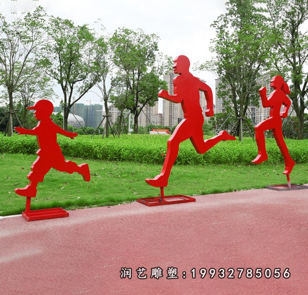 不锈钢跑步人物雕塑 (145)