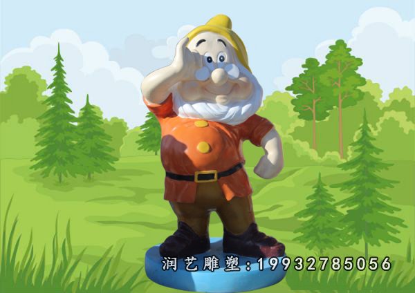 玻璃钢白雪公主和小矮人雕塑 (122)