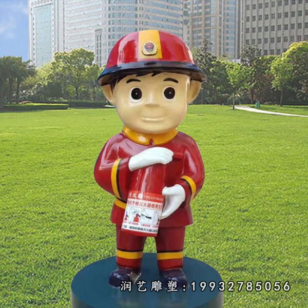 玻璃钢消防人物雕塑 (20)