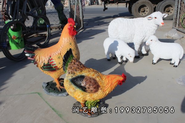 玻璃钢鸡雕塑 (44)
