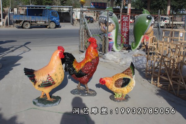 玻璃钢鸡雕塑 (46)