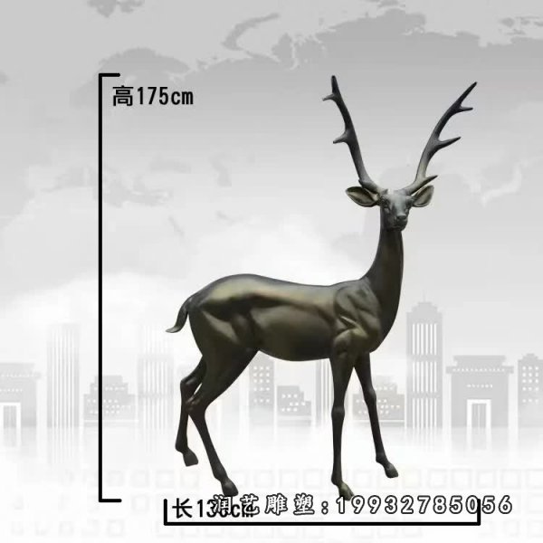 鹿铜雕 (100)