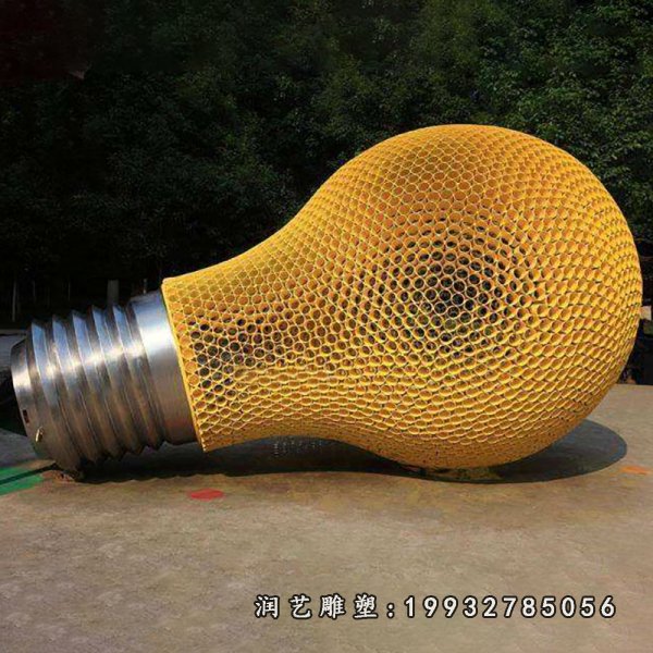 不锈钢灯泡雕塑  (2)