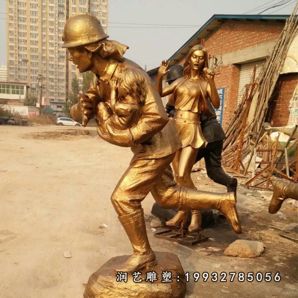 消防人物铜雕 (46)