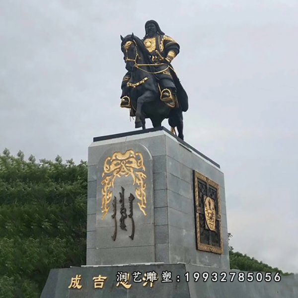成吉思汗铜雕 (12)