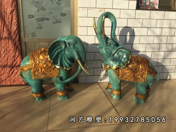 大象动物铜雕 (34)