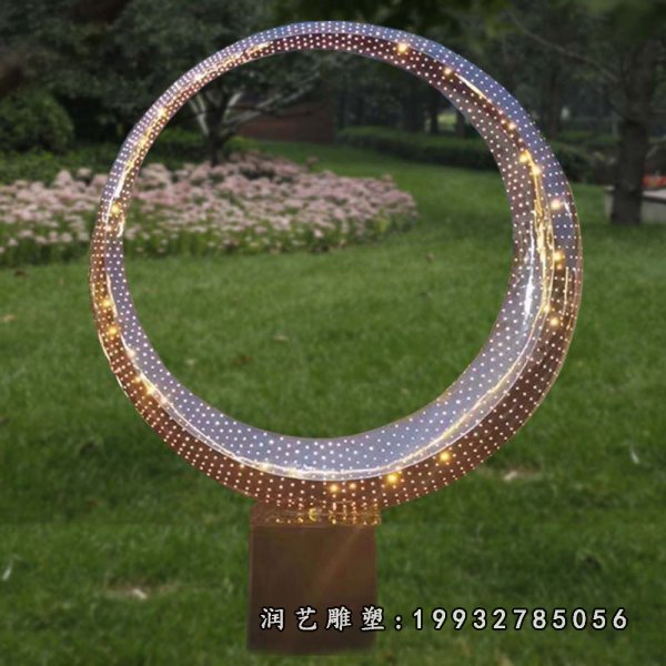 不锈钢圆环雕塑 (70)