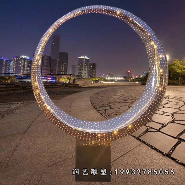 不锈钢圆环雕塑 (72)